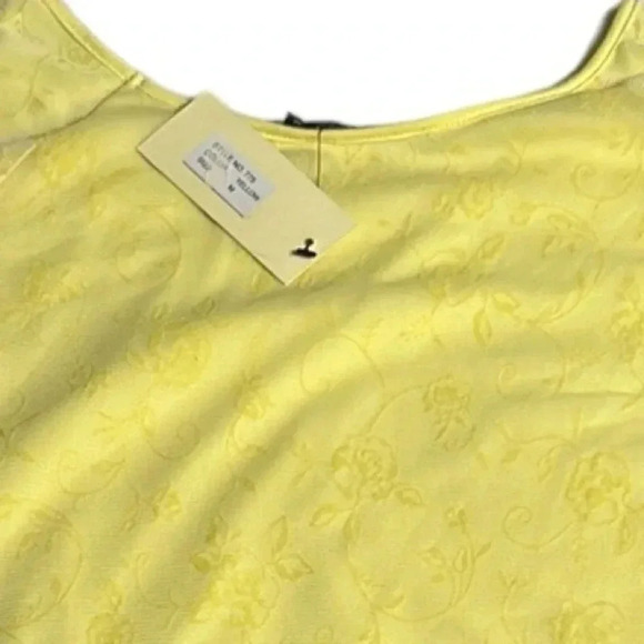 Y2K  vtg NWT top,women M, Layered sheer,overlay,floral yellow,fairy,feminine EC - Picture 16 of 16